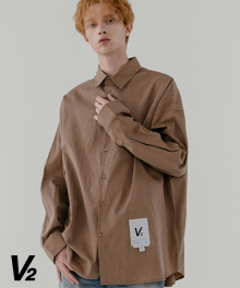Overfit pigment shirt_brown