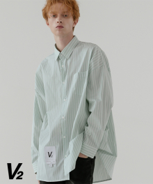 Overfit stripe shirt_mint