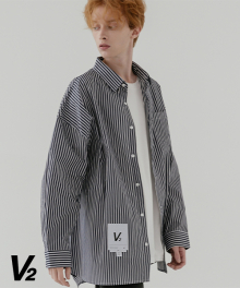 Overfit stripe shirt_navy