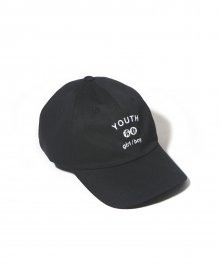 YOUTH CURVED CAP-BLACK