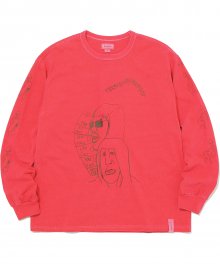 TWO BOYS Overdyed L/SL Top Red