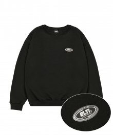 Clear Rubber Label Sweat Shirts_Black