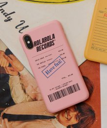 (PC-19507) BARCODE PHONE CASE PINK