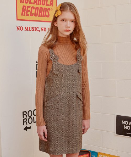 로라로라() (OP-19713) A-LINE SLEEVELESS ONE-PIECE BROWN 상품 이미지