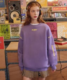 (TS-19521) SLEEVE POCKET SWEATSHIRT LAVENDER