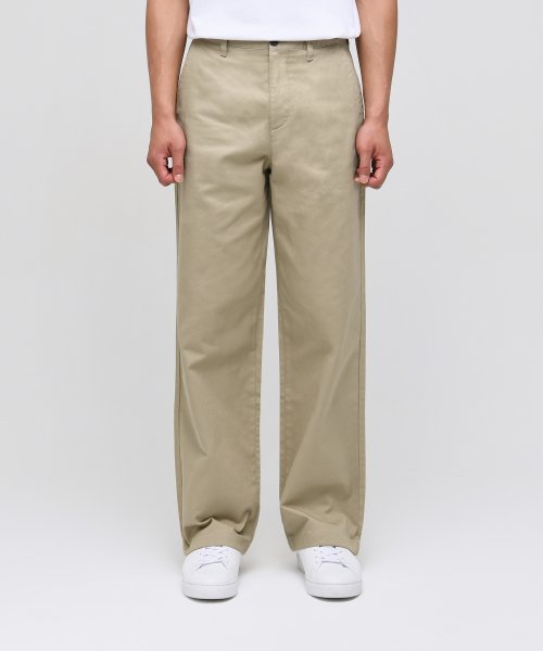 무신사 스탠다드(musinsastandard) 와이드 치노 팬츠 [베이지]