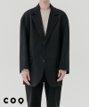 Overfit two button coat jacket_black