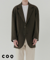 Overfit two button coat jacket_khaki