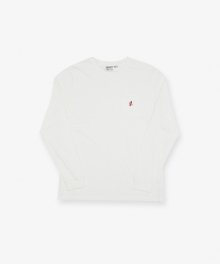ONE POINT L/S TEE WHITE
