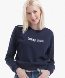 [여성] 면혼방 베이직 로고자수 맨투맨 티셔츠 T31J6TTO021WT2 CBK