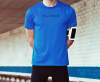 와플 내추럴 스판 반팔 티셔츠(블루 남성)