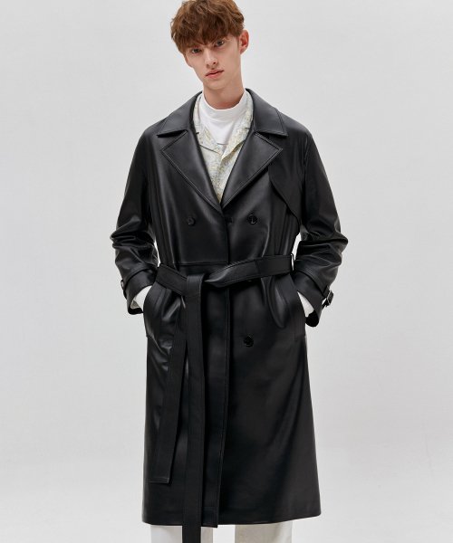 Lambskin hot sale trench coat