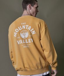 마운틴 밸리 피그먼트 스웨트셔츠 옐로우