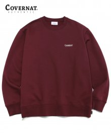 SMALL AUTHENTIC LOGO CREWNECK BURGANDY