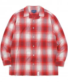 Cut-Off Check Shirt Red