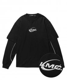 LMC PIPE LINE LAYERED LONG SLV TEE black