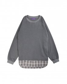 19FW COMFY LAYERED LONG SLEEVE CHARCOAL