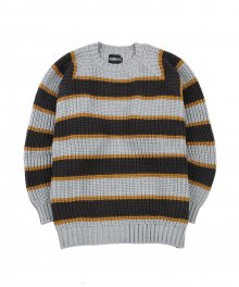 Oversized Stripe Sweater [Grey]