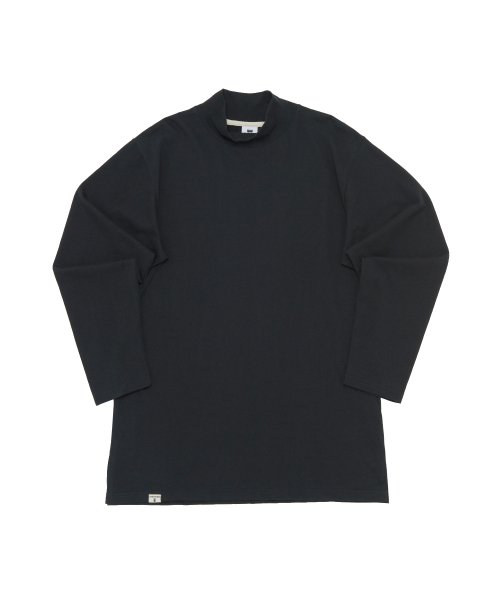어낫띵(anothing) HALF TURTLE-NECK INNER LAYERED TEE (Black)