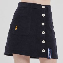 CORDUROY POCKET SKIRT_NAVY