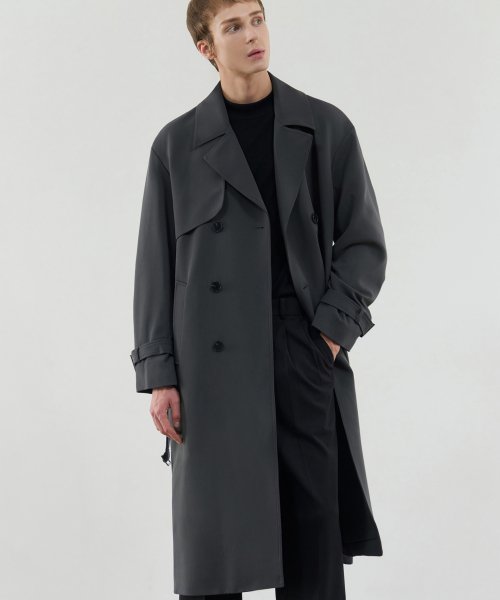 Charcoal hotsell trench coat