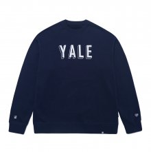 YALE LOGO OVERFIT CREWNECK NAVY