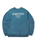 크리틱(CRITIC) BACKSIDE LOGO 스웻 셔츠 Blue Green
