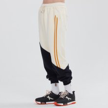 COLOR BLOCK LOGO SWEAT PANTS_OATMEAL