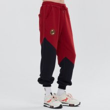 COLOR BLOCK LOGO SWEAT PANTS_BURGUNDY