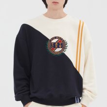 COLOR BLOCK LOGO SWEATSHIRT_OATMEAL