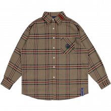 OLD CHECK WIDE SHIRT_BEIGE