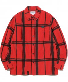 Oversized Fleece Jacket Red