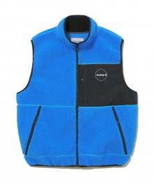 C-Logo Boa Fleece Vest Blue