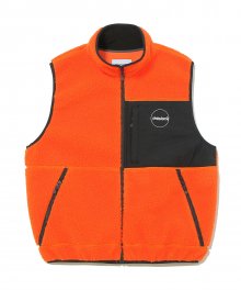 C-Logo Boa Fleece Vest Orange