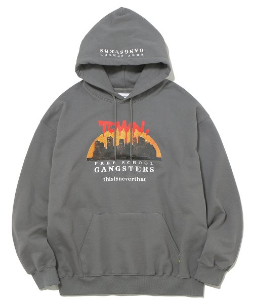 디스이즈네버댓(THISISNEVERTHAT) TOWN Hooded Sweatshirt Charcoal ...