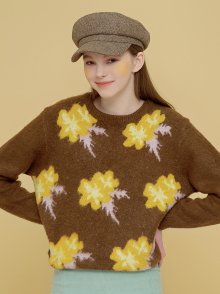 flower jacquard knit