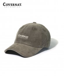 CORDUROY AUTHENTIC LOGO CURVE CAP KHAKI