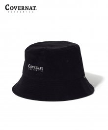 CORDUROY AUTHENTIC LOGO BUCKET HAT BLACK