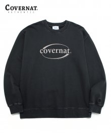 PIGMENT DYED SERIF LOGO CREWNECK BLACK