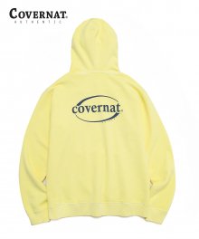 PIGMENT DYED SERIF LOGO HOODIE YELLOW