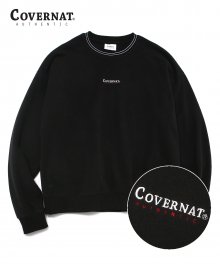 FLEECE AUTHENTIC LOGO CREWNECK BLACK