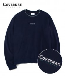 FLEECE AUTHENTIC LOGO CREWNECK NAVY