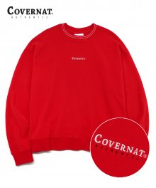 FLEECE AUTHENTIC LOGO CREWNECK RED