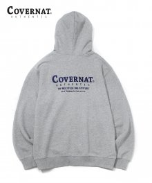 LAYOUT LOGO HOODIE ZIP-UP GRAY