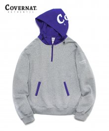 MIXED AUTHENTIC LOGO HOODIE GRAY