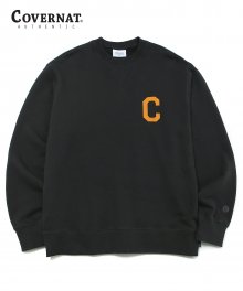 C LOGO CREWNECK CHARCOAL