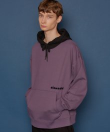 [UNISEX] 부클 로고 후드티 (VIOLET)