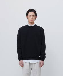 FINEST COTTON SWEATSHIRT-BLACK