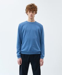 FINEST COTTON SWEATSHIRT-BLUE STONE