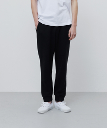 FINEST COTTON JOGGER PANTS-BLACK